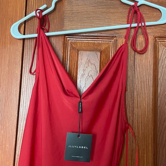 JLUX LABEL - red slip dress - Picture 2 of 4